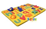 Children Alphabets Learning Board (letters a to z) - Yellow Magnetic Foam Board