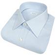 Light Blue Fine-stripe Cotton Dress Shirt