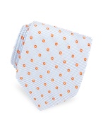 Two-tone Mini Squares Geometric Woven Silk Tie