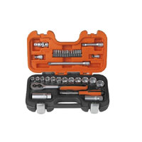 Bahco S330 Socket Set 33Pc 1/4 and 3/8Sqdr