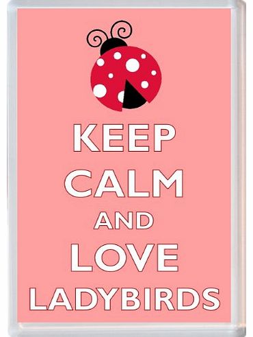 Baked Bean Store Keep Calm and Love Ladybirds - Novelty Jumbo Fridge Magnet Gift/Souvenir/Present