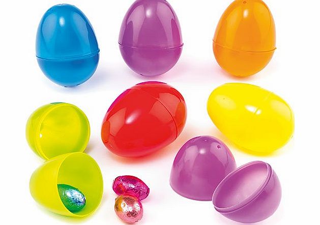 Baker Ross Coloured Plastic Eggs (Pack of 12)