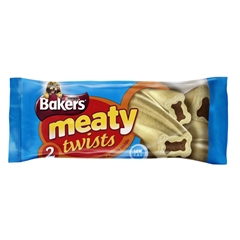 Bakers Meaty Twist Dog Treats 2 Pack 180gm