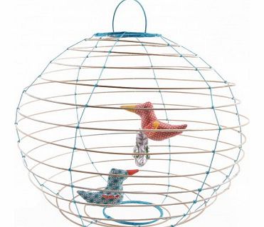 Bakker made with love Bird cage hanging lampshade Turquoise `One size