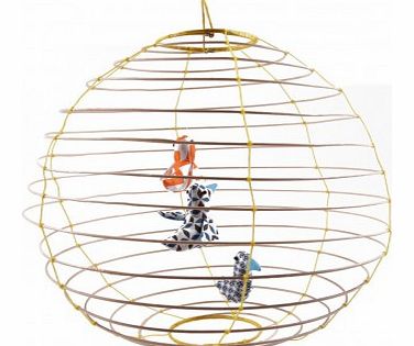 Bakker made with love Bird cage hanging lampshade Yellow `One size