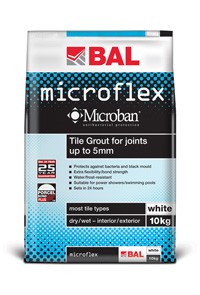 bal Microflex Wall Grout White 10KG