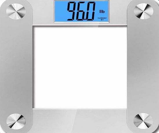 High Accuracy MemoryTrack Plus Digital Bathroom Scale with ``Smart Step-On`` and MemoryTrack Technology, Extra Large Dual Color Backlight Display [NEWEST VERSION] (Silver)