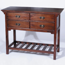 Mahogany 4 drawer console table furniture