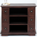 Mahogany TV unit with 6 drawers furniture