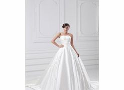 Ball Gown Fan Collar Strapless Backless Pleat