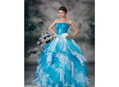 Ball Gown Strapless Backless Beading 3D-flower