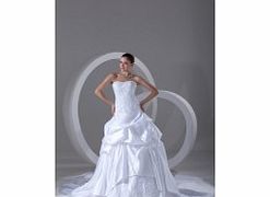 Ball Gown Strapless Backless Beading Pick-up