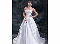 Ball Gown Sweetheart Backless Beaded Cathedral