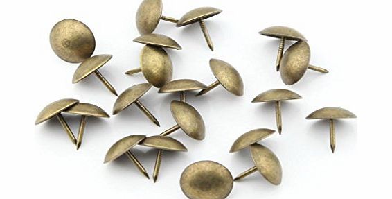 Ballen_Ma 100pcs 15mmx16mm Antique Bronze Round Head Thumbtack Pushpin Doornail Drawing Pin Deco Tack Upholstery Nail Drum Nail