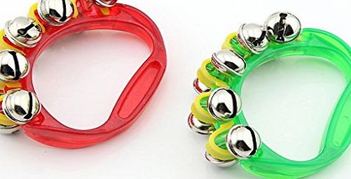 Ballen_Ma String Bell Handbell Hand bells Row Bell Tambourine Baby Musical Instrument Pack of 2 Color Sent By Randomly