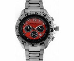 Ballistic Mens Extreme Silver Red Chronograph