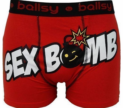 Ballsy Mens Ballsy Sex Bomb Boxer Shorts Boxers Funny Rude