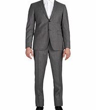 BALMAIN Black and grey mini-check wool suit