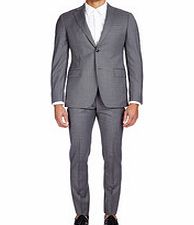 BALMAIN Grey wool pinstripe two-piece suit