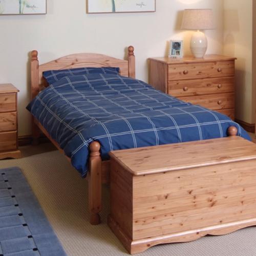 Balmoral Bedroom Pine Furniture Balmoral Single Pine Bed with Low Foot End 3`