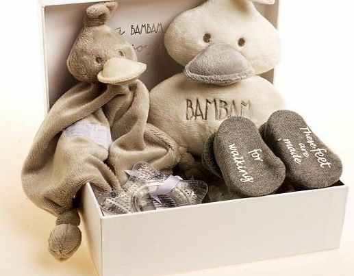 BamBam Baby Boy Gift Box Set (4 Pieces, Grey)
