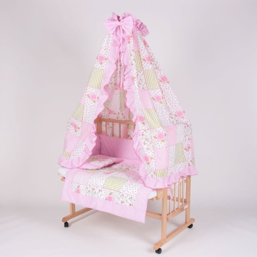 Bed side cot all inclusive 90x40cm, rose