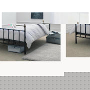 Double Bedstead, Black, With Airsprung