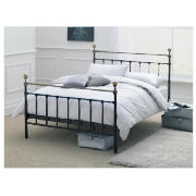 Banbury Double Bedstead, Black, With Silentnight
