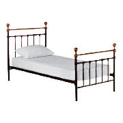 Single Bedstead, Black, With Simmons