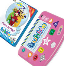 Bandai Bubble DVD Games Console (Pink) with Teletubbies