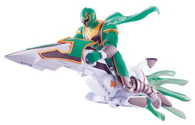 Bandai Power Rangers Mystic Force - Mystic Cycle/Speeder with Figure - Green Mystic Racer
