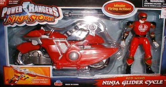 Bandai Power Rangers Ninja Storm Ninja Glider Cycle Red Wind by Bandai
