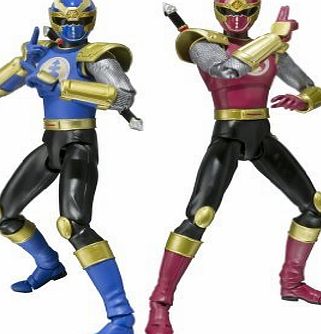 Bandai Tamashii Nations S.H. Figuarts Crimson Thunder Ranger and Navy Thunder Ranger Power Rangers Ninja Storm Action Figure Set