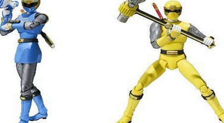 Bandai Tamashii Nations S.H. Figuarts Wind Ranger Power Rangers Ninja Storm Action Figure, Blue/Yellow by Bandai