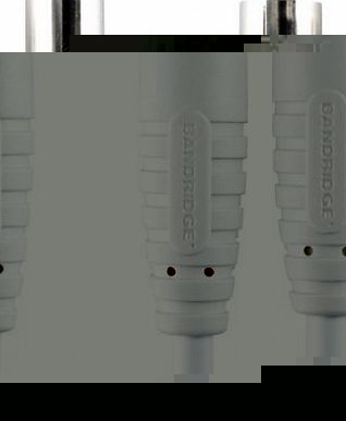 Bands of Gold Bandridge 5m Digital IEC Coaxial Male to Female Video Cable for LCD/LED/Plasma TVs - White