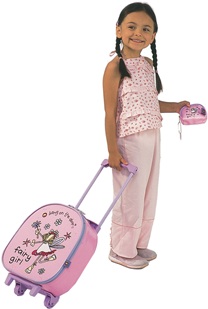 fairy girl wheeled bag and purse