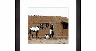 Banksy Hanging zebra stripes print