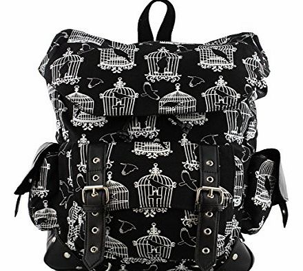 Banned Birdcage Backpack Black