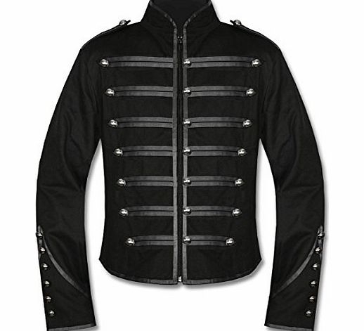 Banned Clothing Black Parade Steampunk Gothic Emo Military Drummer Band Jacket