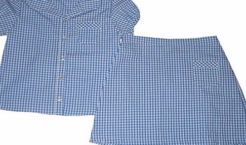 Banner Girls school uniform summer gingham set banner blue (4-5 years)