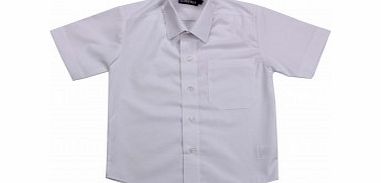 Banner Schoolwear Boys Short Sleeved White School Shirt Twinpack