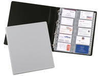 Bantex Executive black business card album with