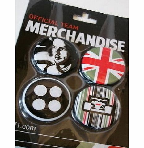 Badge Set of 4 in Pack Formula One BAR Honda F1 Jenson Button Memorabilia