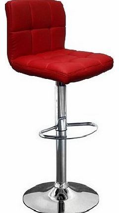 Cuban Red Faux Leather Breakfast Kitchen Bar Stools
