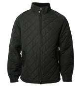 Baracuta Black G4 Slim Fit Quilted Harrington