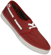 Lido Red Canvas Deck Shoes