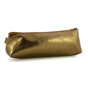Metallic Pencil/Make-Up Case - Bronze