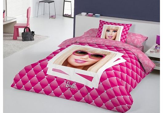 Barbie  FASHION Single Bedding Set, Duvet with 3pc: duvet cover   fitted sheet   pillowcase Bed 105cm