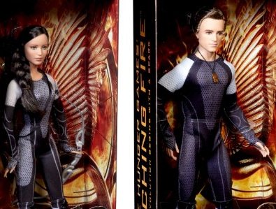 Barbie Black Label Hunger Games Katniss & Peeta Collectors Figures