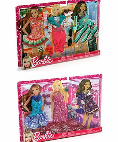 Barbie Fashionista 3 Pack Fashion Outfits - Styles May Vary